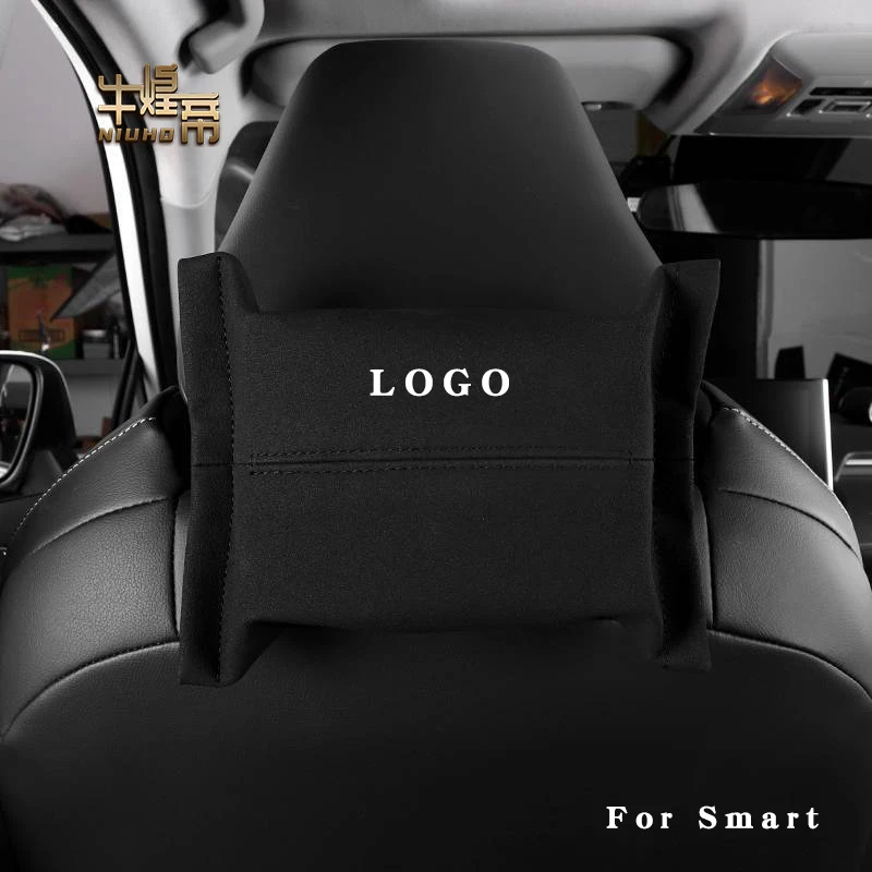 

Car Suede Tissue Bag Protector Cover For Smart Fortwo Forfour Forjeremy #1 453 451 450 Seat Back Tissue Box Interior Accessories