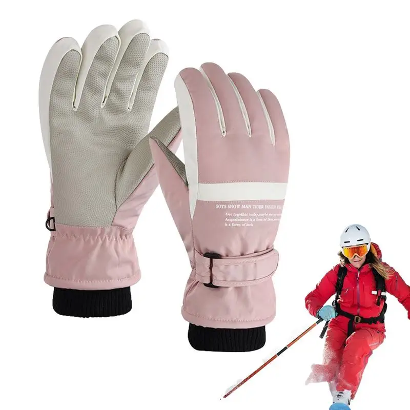 

Перчатки для сенсорных экранов, теплые зимние водонепроницаемые ветрозащитные перчатки, Нескользящие перчатки с подогревом, теплые перчатки для вождения и пеших прогулок