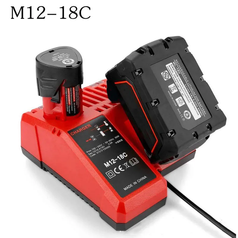 M12-18C зарядное устройство для литий-ионных аккумуляторов Milwaukee 12 V 14,4 V 18V C1418C 48-11-1815/1828/1840