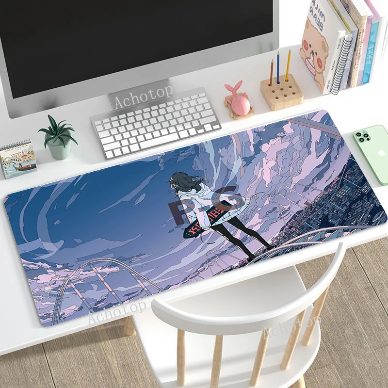 kawaii gaming accessories mousepads computer laptop gamer extended mouse mat large anime mouse pad rubber keyboards table mat free global shipping