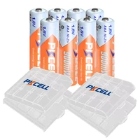 8pcs pkcell aaa 900mwh battery 1 6v nizn rechargeable batteries aaa ni zn recharge with 2pc aaaaa battery case box for toys