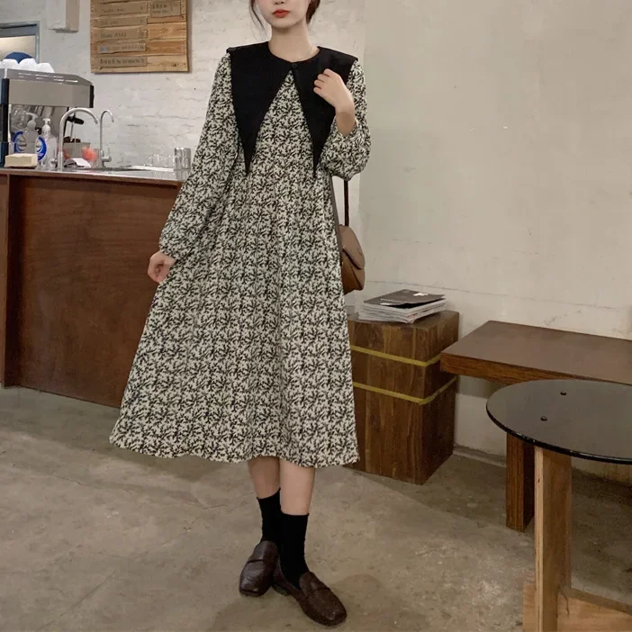 Плюс размер утягивающее платье во французском стиле для женщин осеннее новое