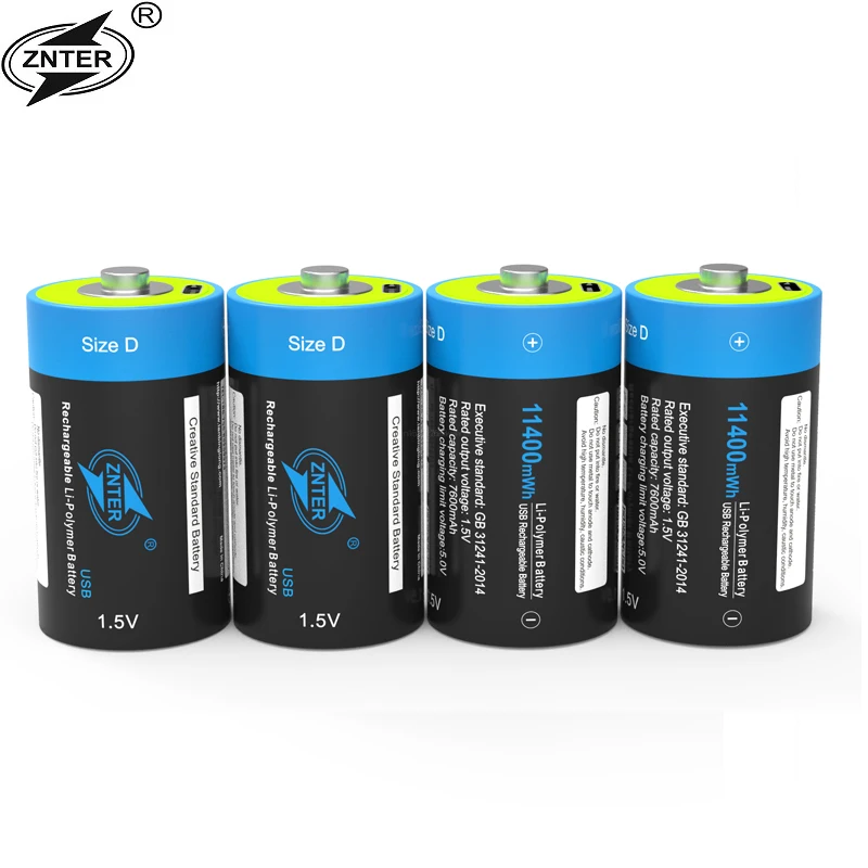 

Аккумулятор ZNTER 1,5 В МВт-ч, аккумуляторные батареи Micro USB, аккумулятор D Lipo LR20 для радиоуправляемой камеры, аксессуары для дрона, зарядный кабель