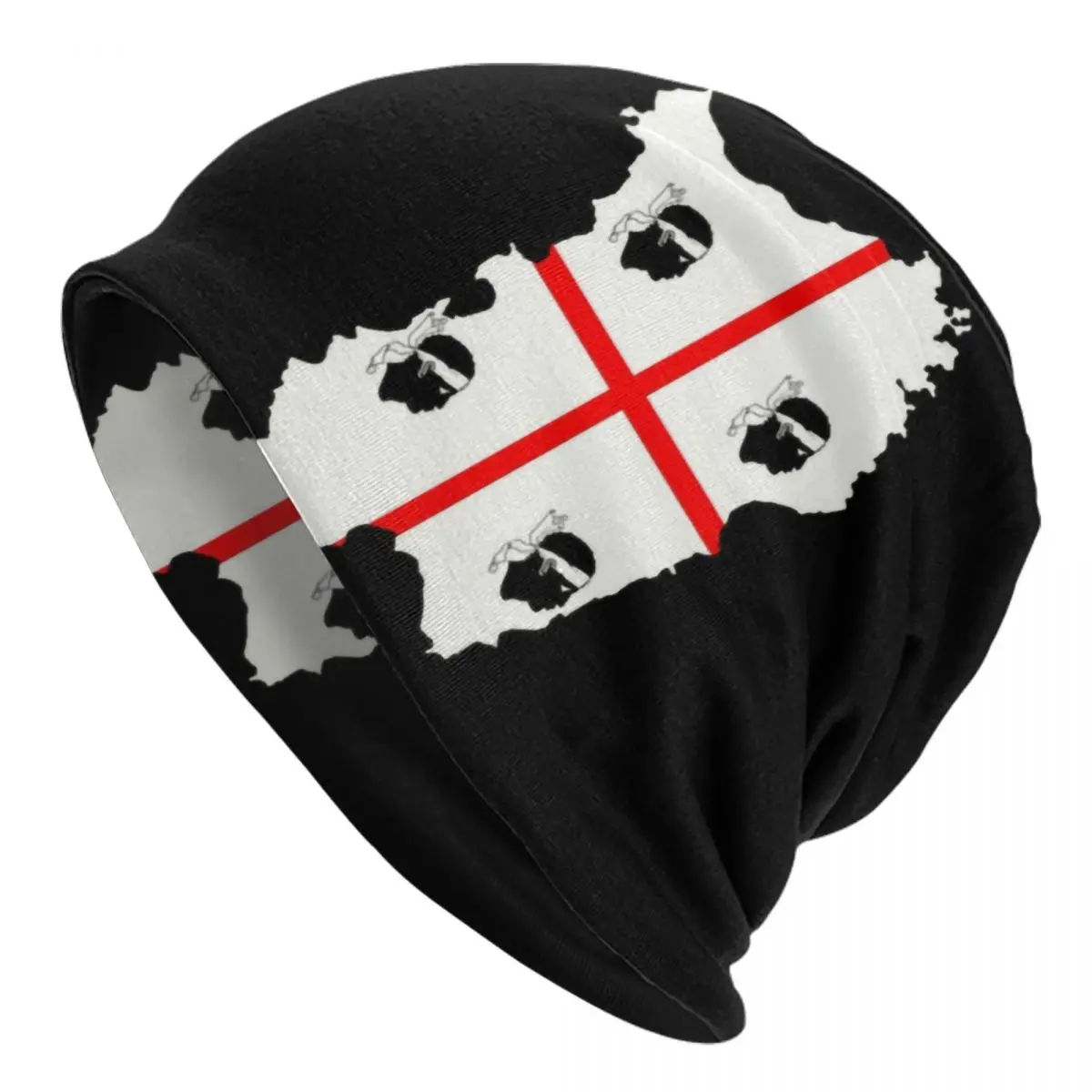 

Quattro Mori Sardinia Flag Map Bonnet Hat Knit Hat Men Women Hip Hop Unisex Adult Italy Sardegna Winter Skullies Beanies Caps