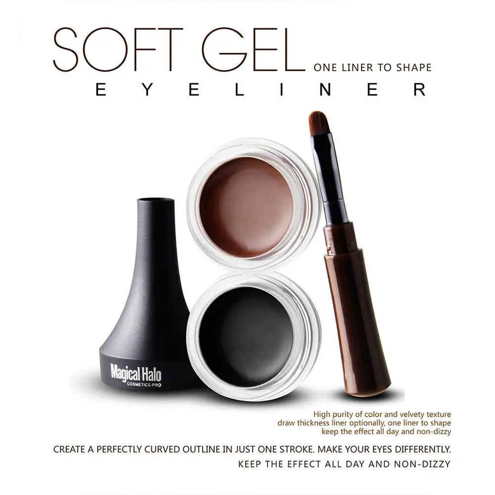 

Portable Soft Gel Eyeliner Quick-drying Formula and Long-lasting Color Smooth Texture for Professional Dresser or Beginner Use