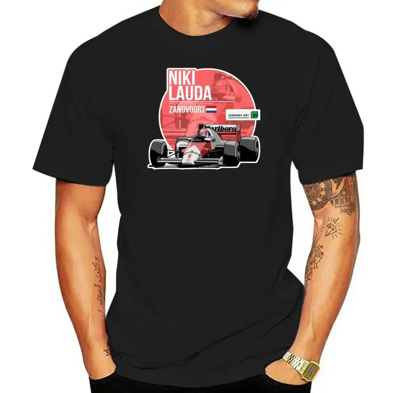 

Niki Lauda - 1985 Zandvoort Tribute Cotton T-Shirt Black For Men-Women Funny