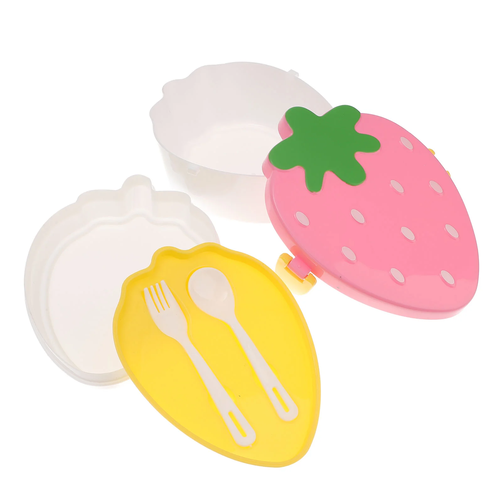 

Box Lunch Bento Kids Containerplastic Containerswith Sandwich Stackable Tier Cutlery Compartment Layers Lunchbox Insulation