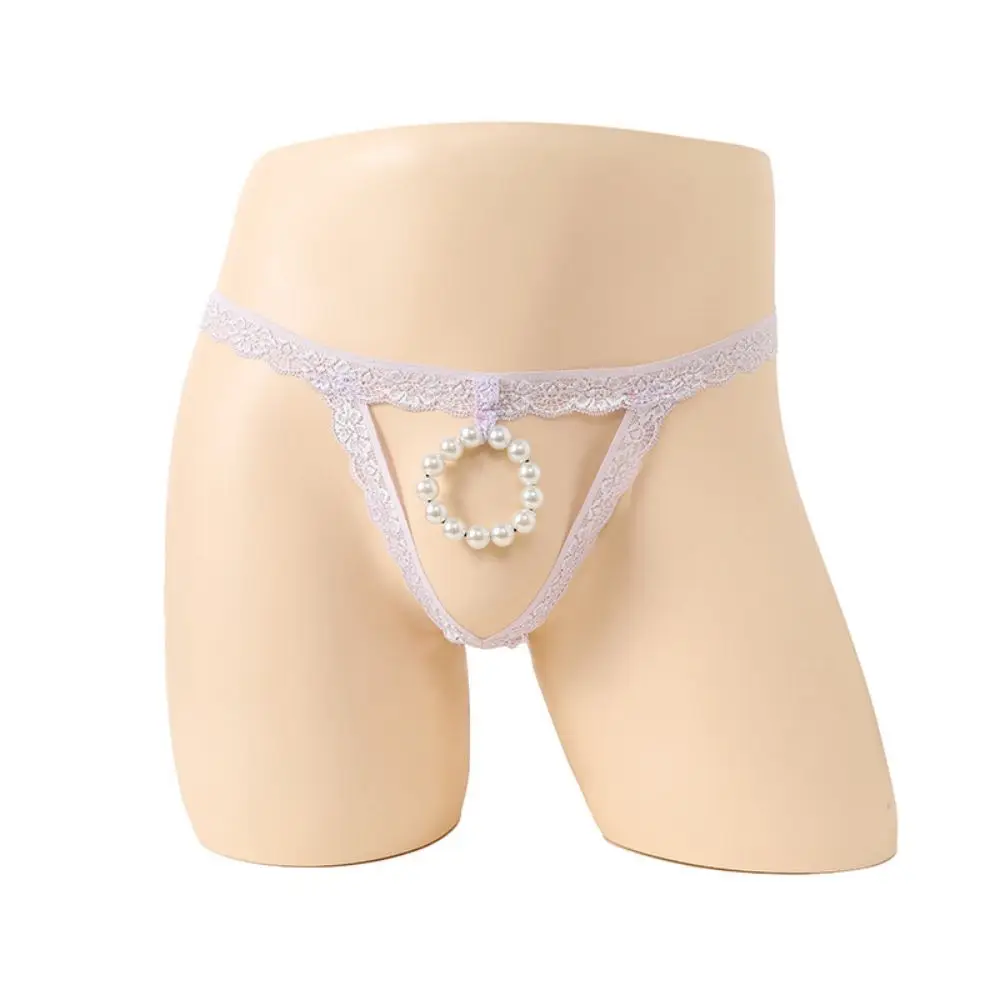 Мужские стринги с перламутровыми вставками