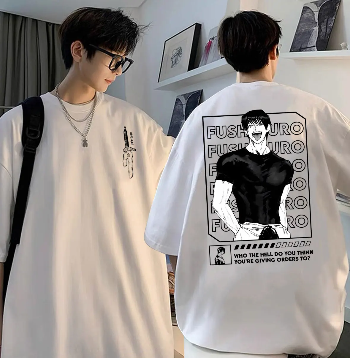 

Japanese Anime Jujutsu Kaisen Fushiguro Toji Graphic T-shirt Men Manga Casual T Shirts Men's Fashion Oversized Short Sleeve Tees