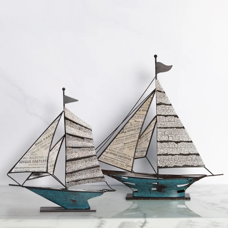 

Креативное железное украшение для лодки, высококачественное украшение для гостиной, вина, украшение для дома