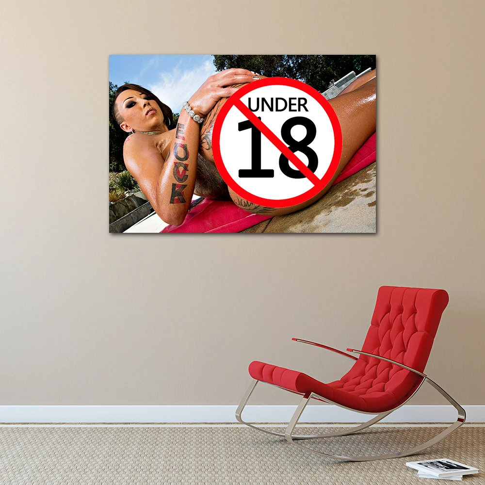 Обнаженная татуировка женская печать на холсте картина домашний декор настенное