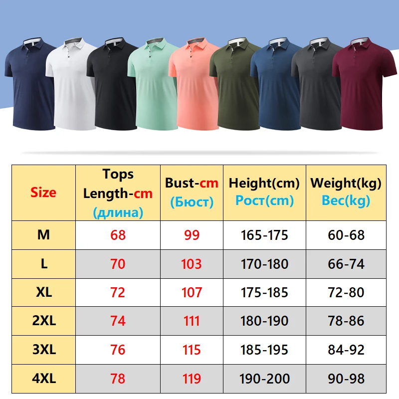 Quick Dry Golf Short Sleeves Nylon Casual Collared Mens Breathable Sports Poloshirts Summer Team Work Hiking Fishing Tee