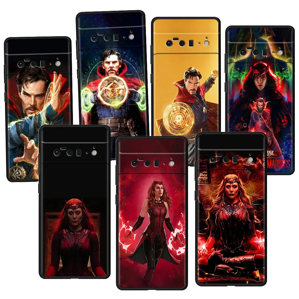 

Case Cover for Pixel 6 Pro 5a 3 4 XL 4a 5 5G 4G 3XL 4XL Black Phone Capinha Doctor Strange In The Multiverse Of Madness