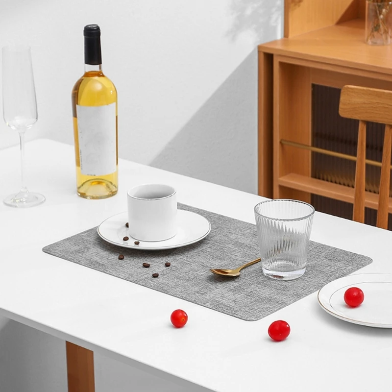 

Маслостойкая кожаная подстилка, коврик для обеденного стола, водонепроницаемый прочный изолированный коврик для столовой, декор для кухонного стола