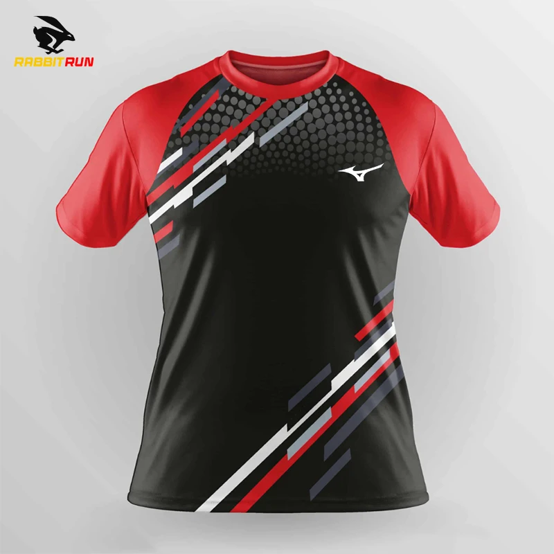 

New Badminton 3D Printing Men's T-shirt Summer Outdoor Sports Street Short-sleeved Fashion O-neck Oversized Quick-drying Shirt