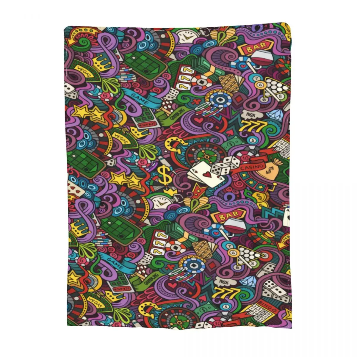 

Одеяло в стиле поп-арт для азартных игр, казино, супермягкое одеяло для фотосессии, модное флисовое покрывало в эстетике