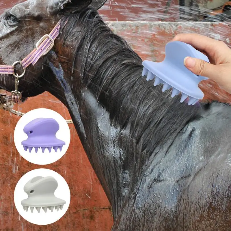 

Horse Brushes For Grooming Horse Tail Hair Grooming Cleaning Brushes Tapered Massage Brush For Massage farm animal Supplies