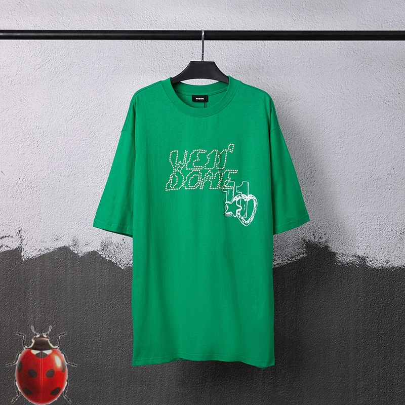 We11done Embroidery Rivets Strar Logo Men Women Streetwear WE11DONE T-Shirt