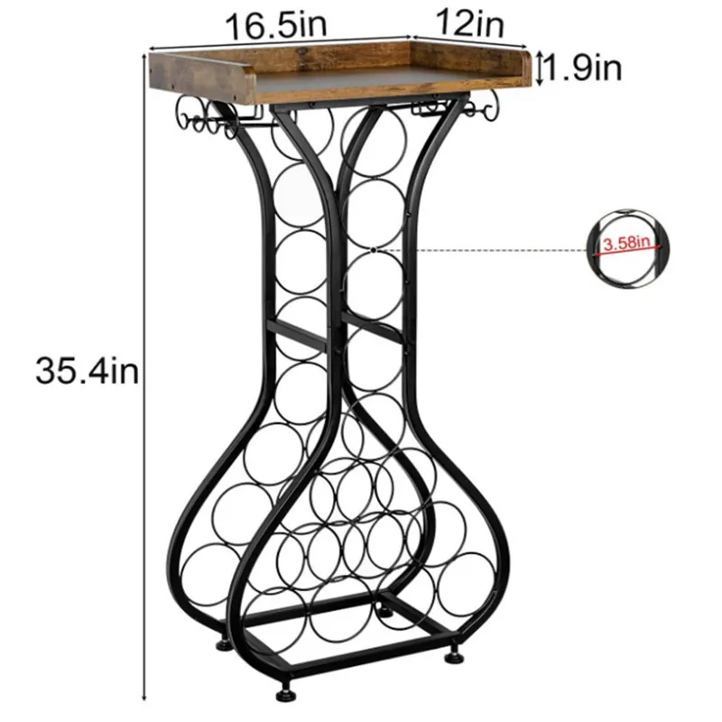 Металлический напольный шкаф для вина черного цвета