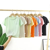 girls solid color bottoming shirt birthday tshirt women kids summer clothes birthday girl fashion clothes girls clothes