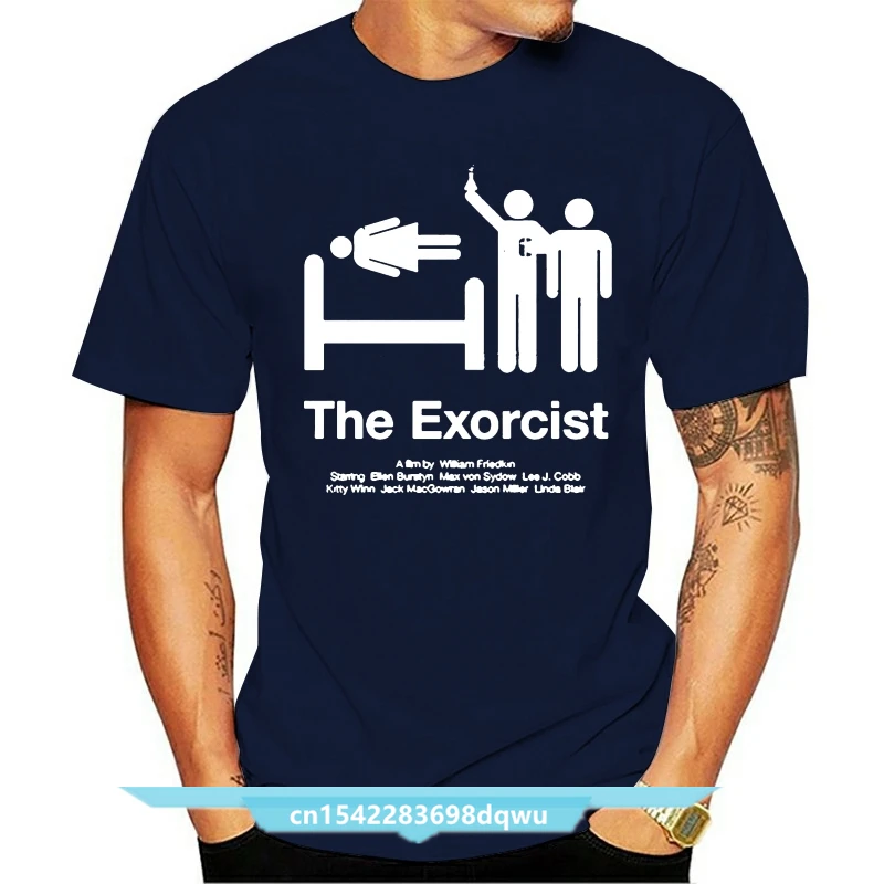 

The Exorcist Новая графическая Мужская футболка новейших цветов, Мужская футболка с буквами s, Мужская футболка с круглым вырезом, мужские футбол...