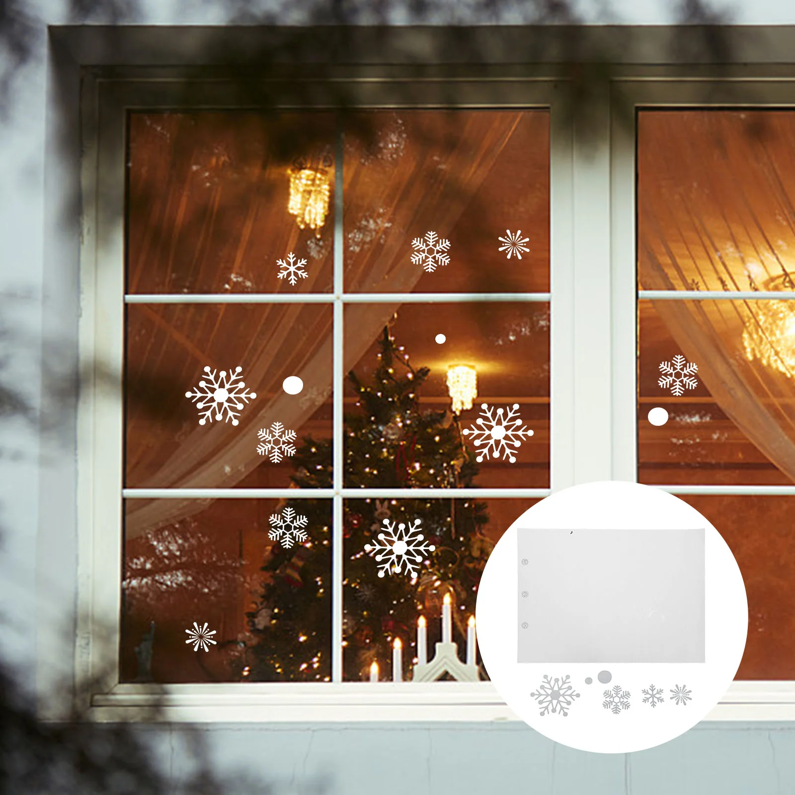 

1 Sheet Snowflake Sticker Nice Good Safe Adhesive Decal Sticker for Home