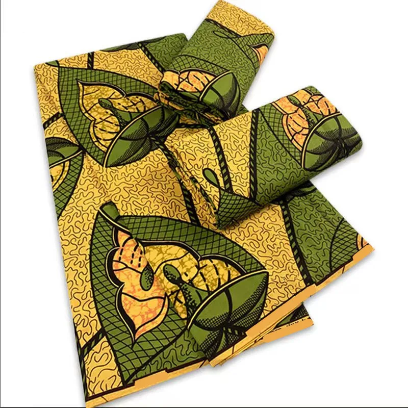 

High Quality 100% Cotton Fabric African Veritable Wax Clothes Pretty Design Ghana Nigeria Style 6 yards For Wedding F7-4