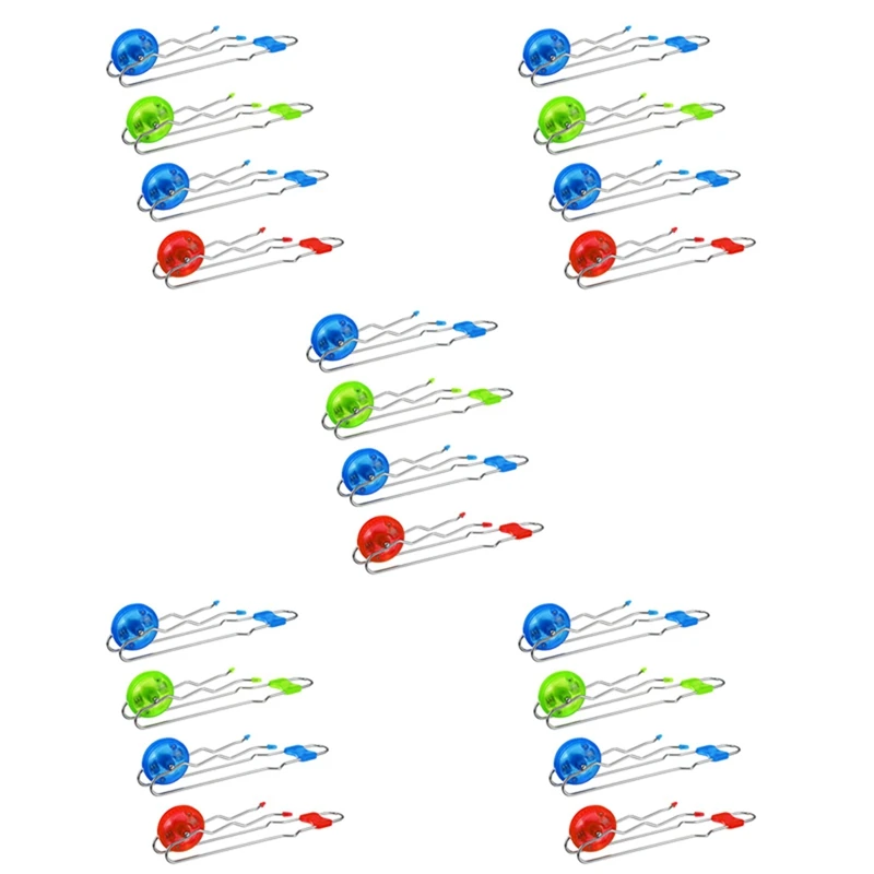 

20 Pcs Retro Magic Rail Twirler Flashing Gyro Wheel Classic Rail Twister Vintage Fidget Toy Magnetic Gravity Defying Toy