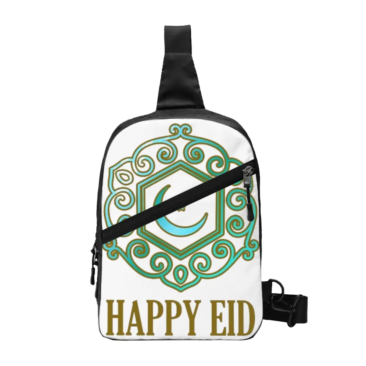 

Eid Mubarak Happy Eid Chest Bag Al Fitr Greetings Vintage Crossbody Bags Men Sport Running Phone Sling Bag