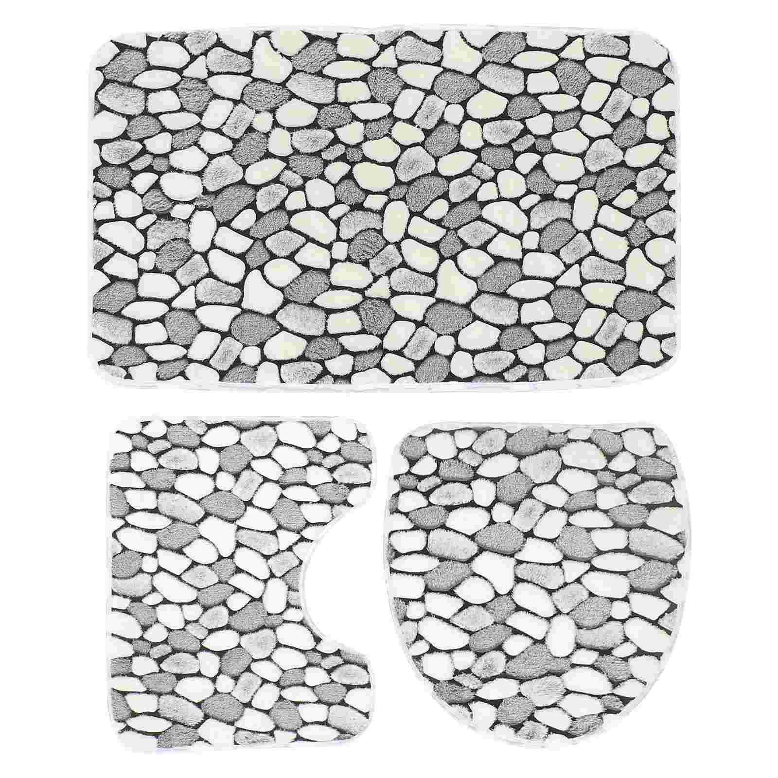 

1 Set Housewarming Present Absorption Delicate Toilet Cover Carpet for Decor