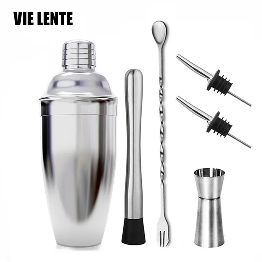 

Stainless Steel Cocktail Shaker Mixer Wine Martini Boston Shaker for Bartender Drink Party Bar Tools 550ML/750ML