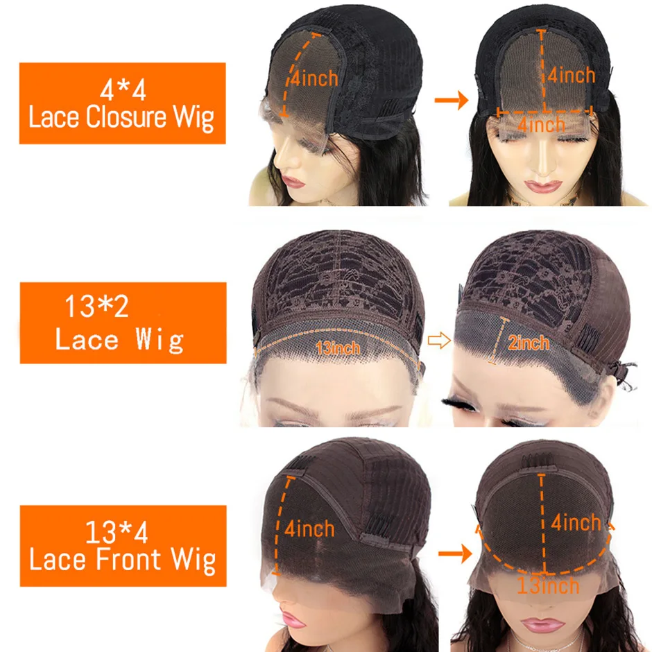 Curly Pixie Cut Wig 13x4 Lace Front Human Hair Wigs 4x4 Lace Closure Wig Short Bob Wig Pre Plucked Brazilian Wigs For Women