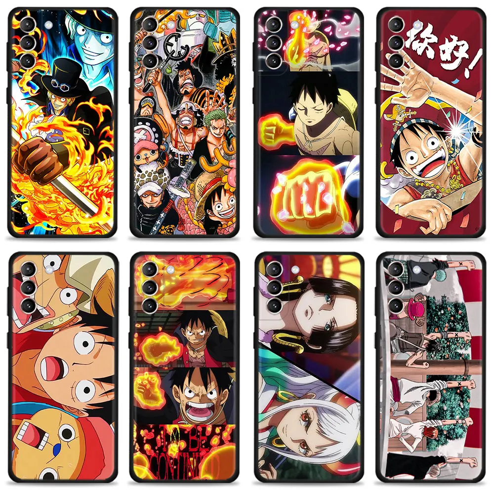 

One Piece Luffy and Sabo Cover For Samsung Galaxy S22 S21 S20 FE Ultra S9 S10 Plus S10e S8 Note 10Plus 20Ultra Phone Case
