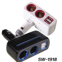 3 1a 12v car charger 2 in 1 cigarette lighter splitter power adapter usb car charger socket for iphone ipad phone dvr gps