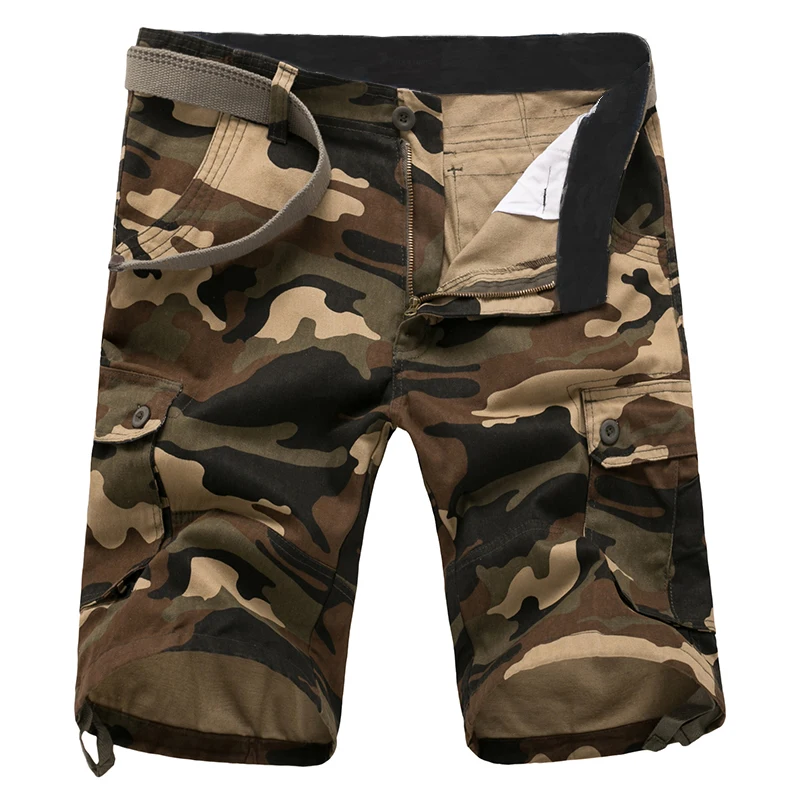 

Multicolor Outdoor Large Size Loose Multicolor Camouflage Pants Casual Beach Shorts Cargo Shorts Summer Streetwear Men Capris