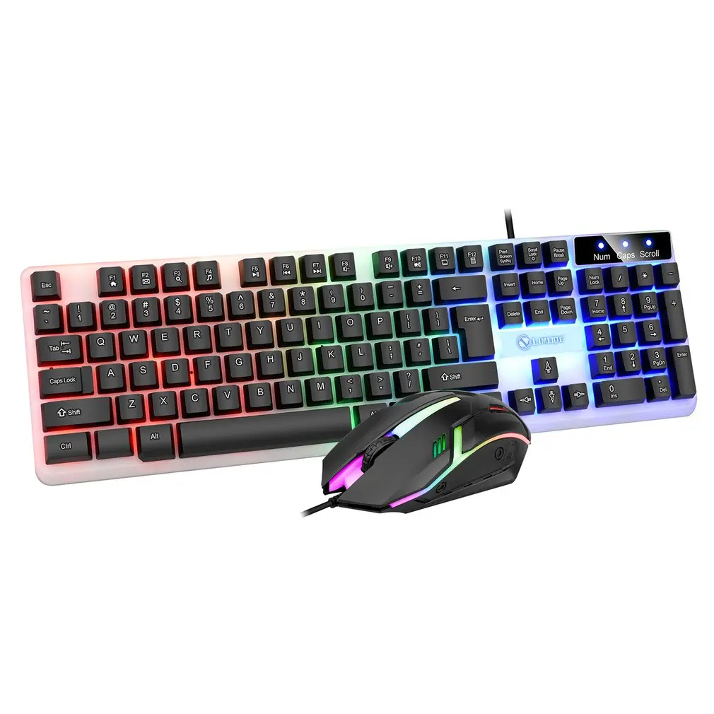 

Игровая клавиатура и мышь GTX350 для компьютера, Игровая клавиатура RGB, подсветка ноутбука, светодиодная проводная Usb-клавиатура