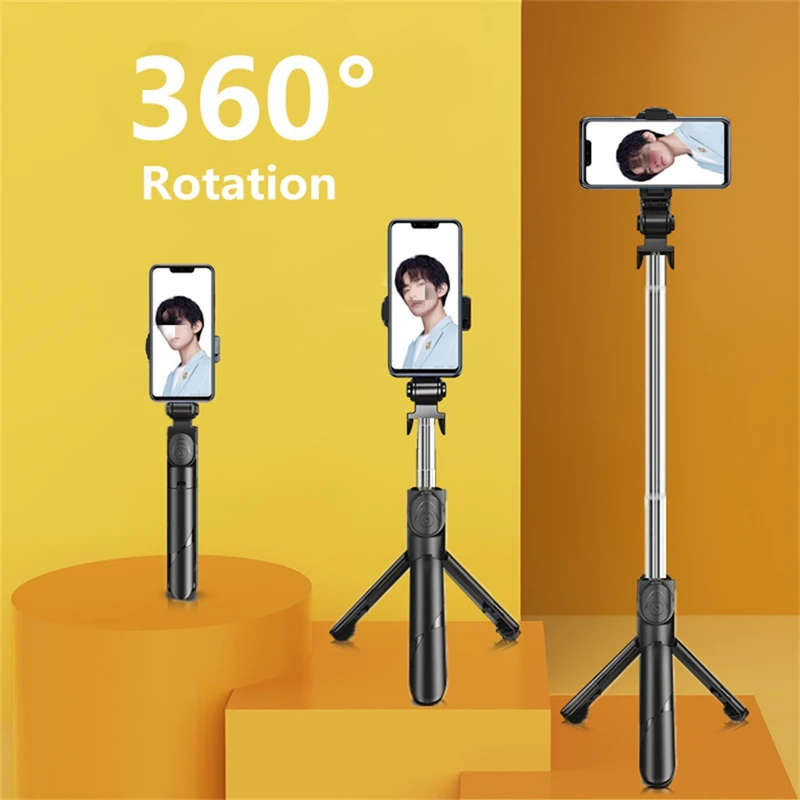 New Extended 100CM Bluetooth 1 Selfie Stick Tripod with Remote Shutter, Foldable Phone Stand Monopod for Android IOS System enlarge