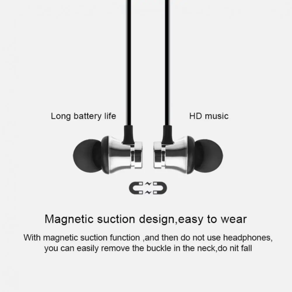 Фото Беспроводные магнитные Bluetooth-наушники гарнитура с микрофоном наушники-вкладыши Беспроводные магнитные Bluetooth-наушники гарнитура с микрофоном наушники-вкладыши