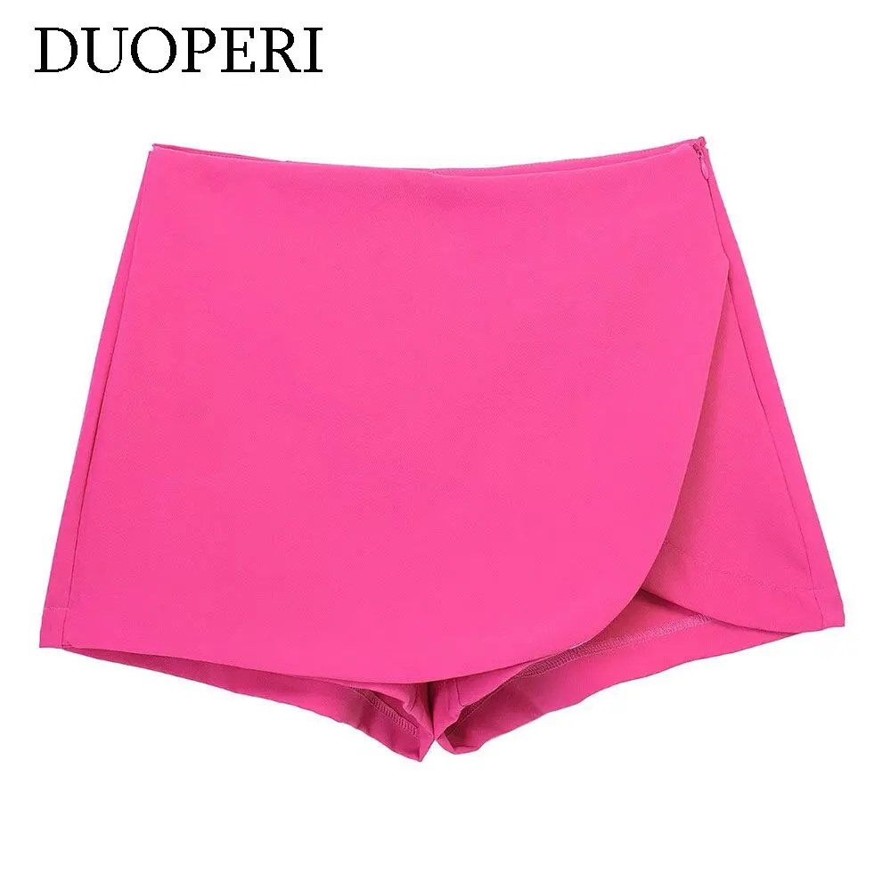 Юбка-шорты DUOPERI Женская ассиметричная модные простые элегантные короткие штаны