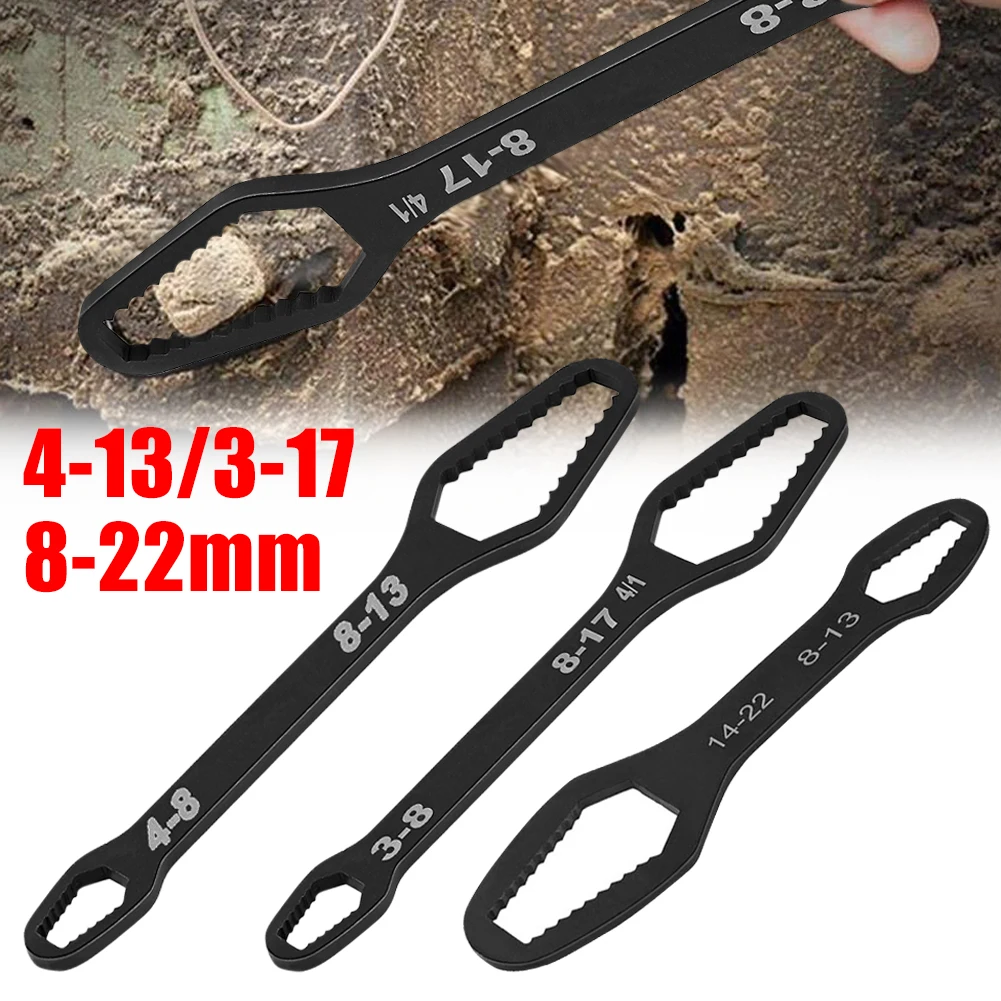 4-13/3-17/8-22mm Universal Torx Wrench Adjustable 2-head Torx Spanner Multifunction Self-Tightening Glasses Wrench Hand Tools