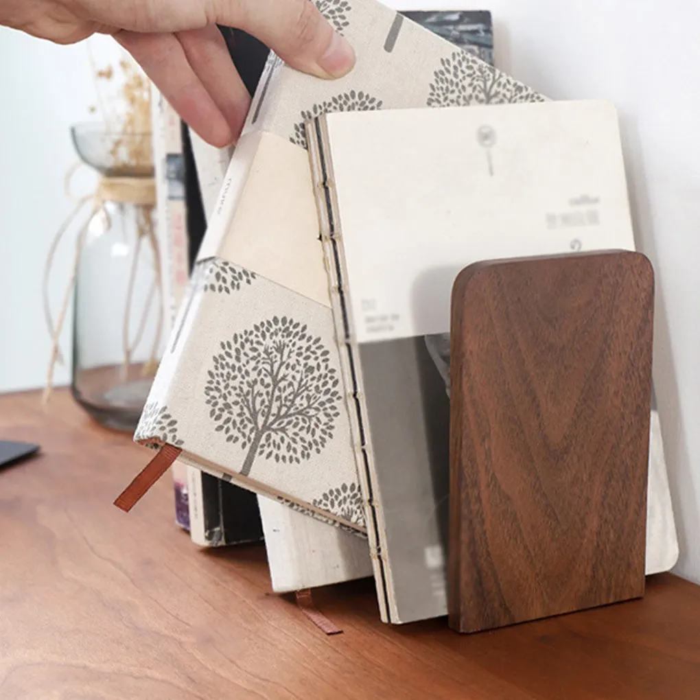 

2 Pieces Book Ends Stand Holder Books Organizer Bookends for Living Room