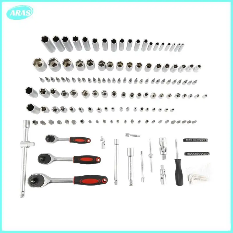 

172Pcs Sleeve Combination Tool Household Tool Set General Hand Tool Kit Tool Parts Hammer Socket Wrench Screwdriver Tool HWC