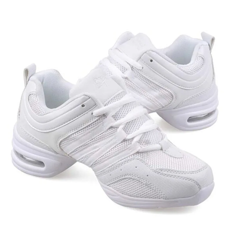 Woman Ladies Modern Soft Outsole Dance Sneakers Breathable Lightweight Dancing Fitness Shoes Sapato Feminino Mesh Jazz