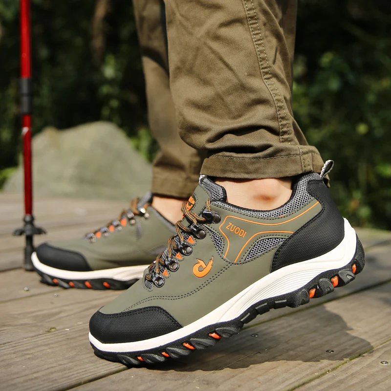 Men's Sneakers Ultralight Men Hiking Shoes Lace Up Men Sport Shoes Outdoor Walking Trekking Sneakers Man Mountain Climbing Shoes