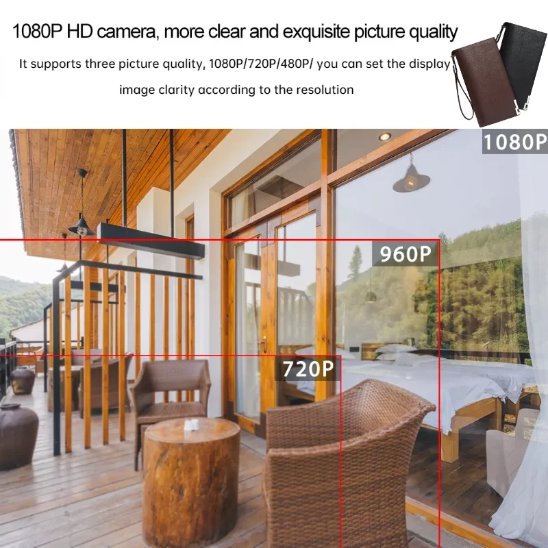 1080P HD портативная микро камера WIFI кошелек Камера мониторинг движения мужской