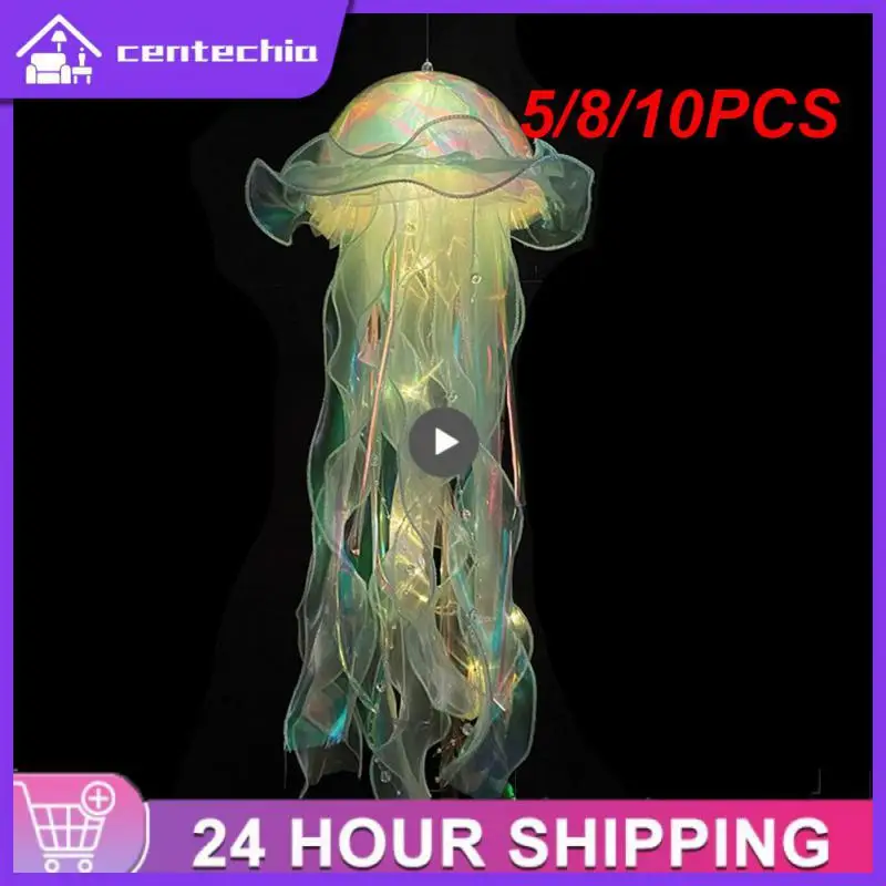 

5/8/10PCS Color Hanging Light Jellyfish Lamp Fantasy Jellyfish Atmosphere Light Decoration Lamp Night Light Home Decoration
