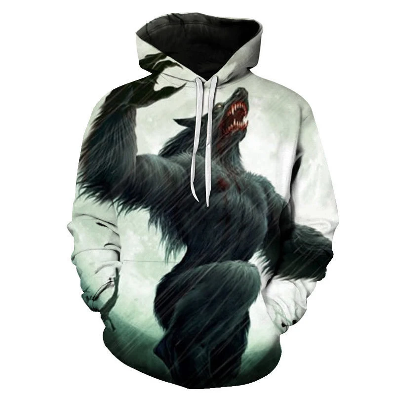 

Werewolf Pattern Stranger Things Men's Clothing Women's Hoodie Loose Tracksuits Streetwear 3D Print Harajuku Sweatpants Male y2k