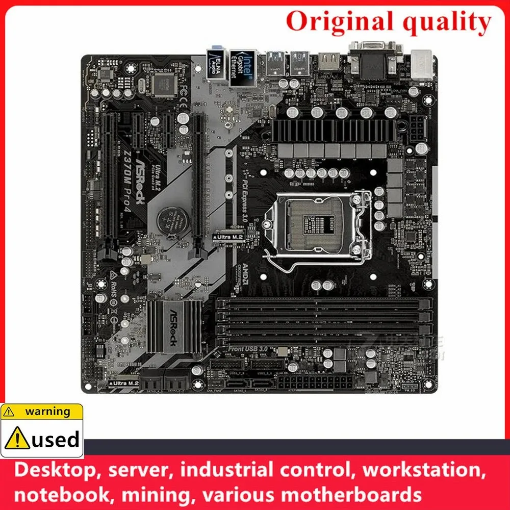 

Used For ASROCK Z370M Pro4 M-ATX Motherboards LGA 1151 DDR4 64GB ATX For Intel Z370 Desktop Mainboard M.2 NVME SATA III USB3.0