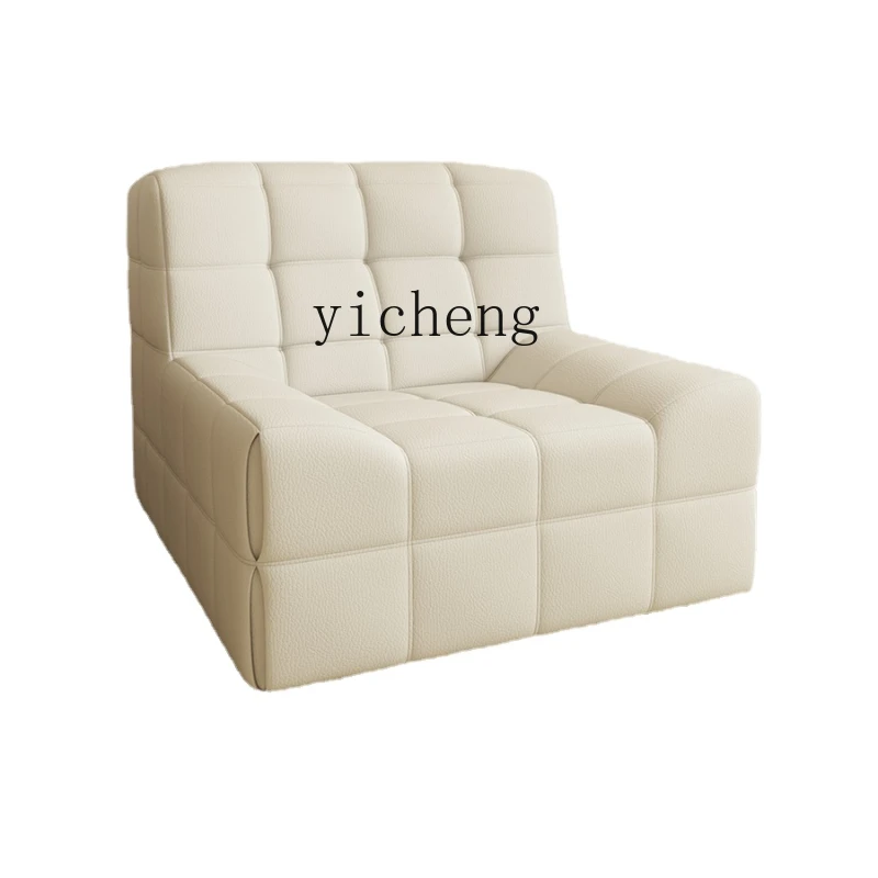 

ZC Cream Style Lazy Sofa Sleeping Waffle Sofa Single-Seat Sofa Chair