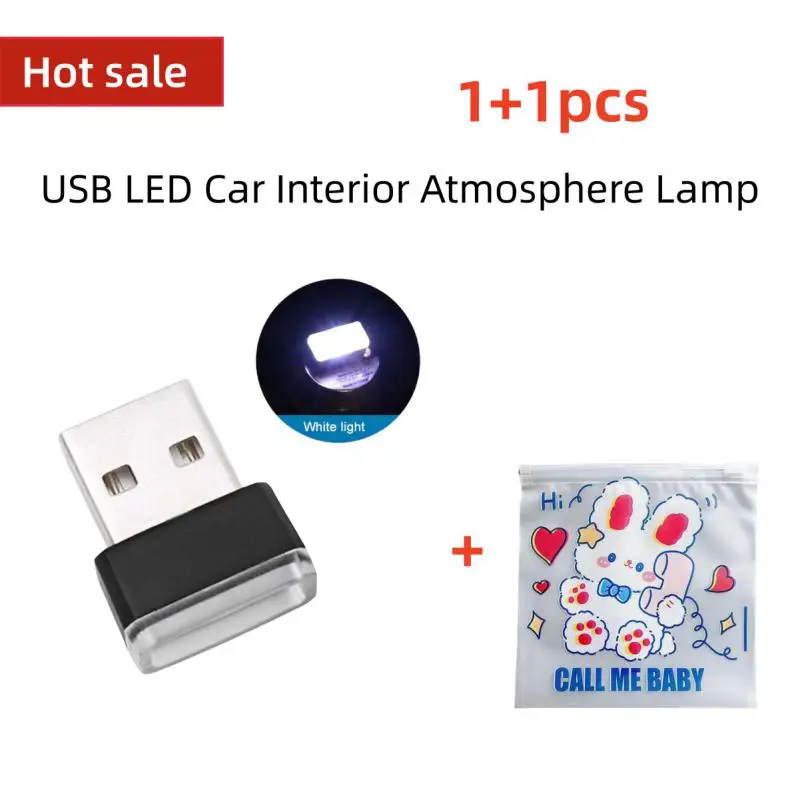 Автомобильный мини-USB светодиодный атмосферный светильник декоративная лампа